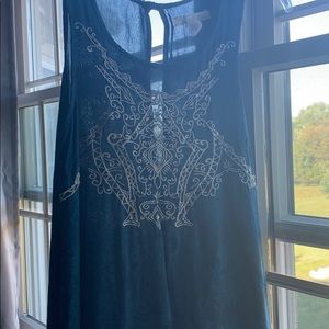 Blue lace top